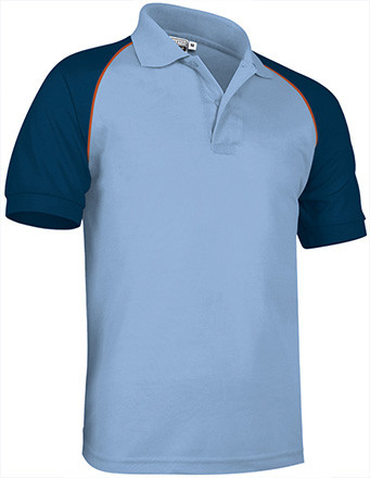 Set 10 tricouri polo Tricolor adulti  (bleu-bleumarin-portocaliu party)