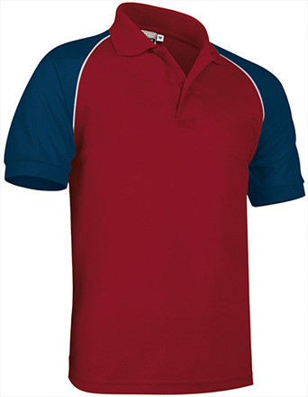 Set 10 tricouri polo Tricolor adulti  (rosu-bleumarin orion-alb)